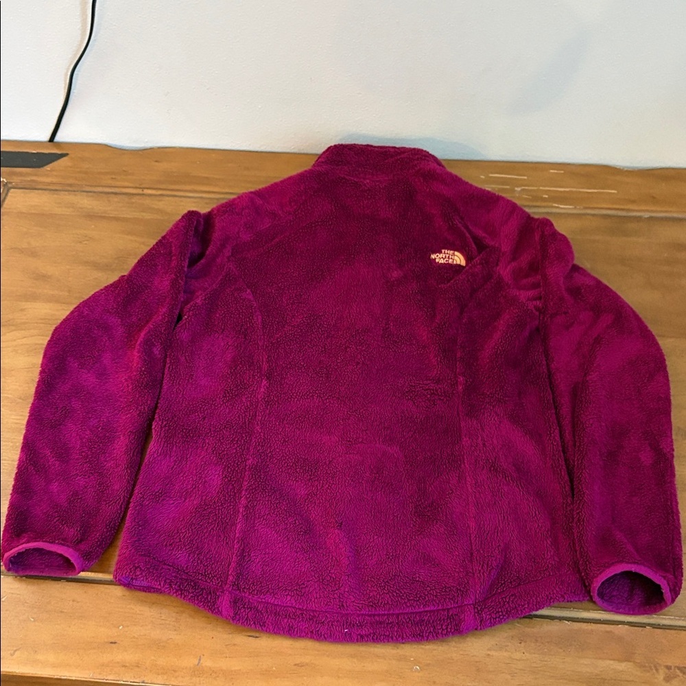 The North Face Plush Fleece Jacket in Deep Red Size Small - Picture 6 of 13